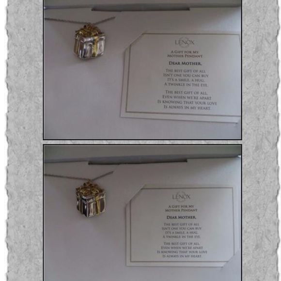 Lenox A Gift For Mother Silver Diamond Necklace - Picture 5 of 5